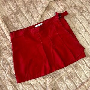 Abercrombie & fitch red mini wrap around skirt